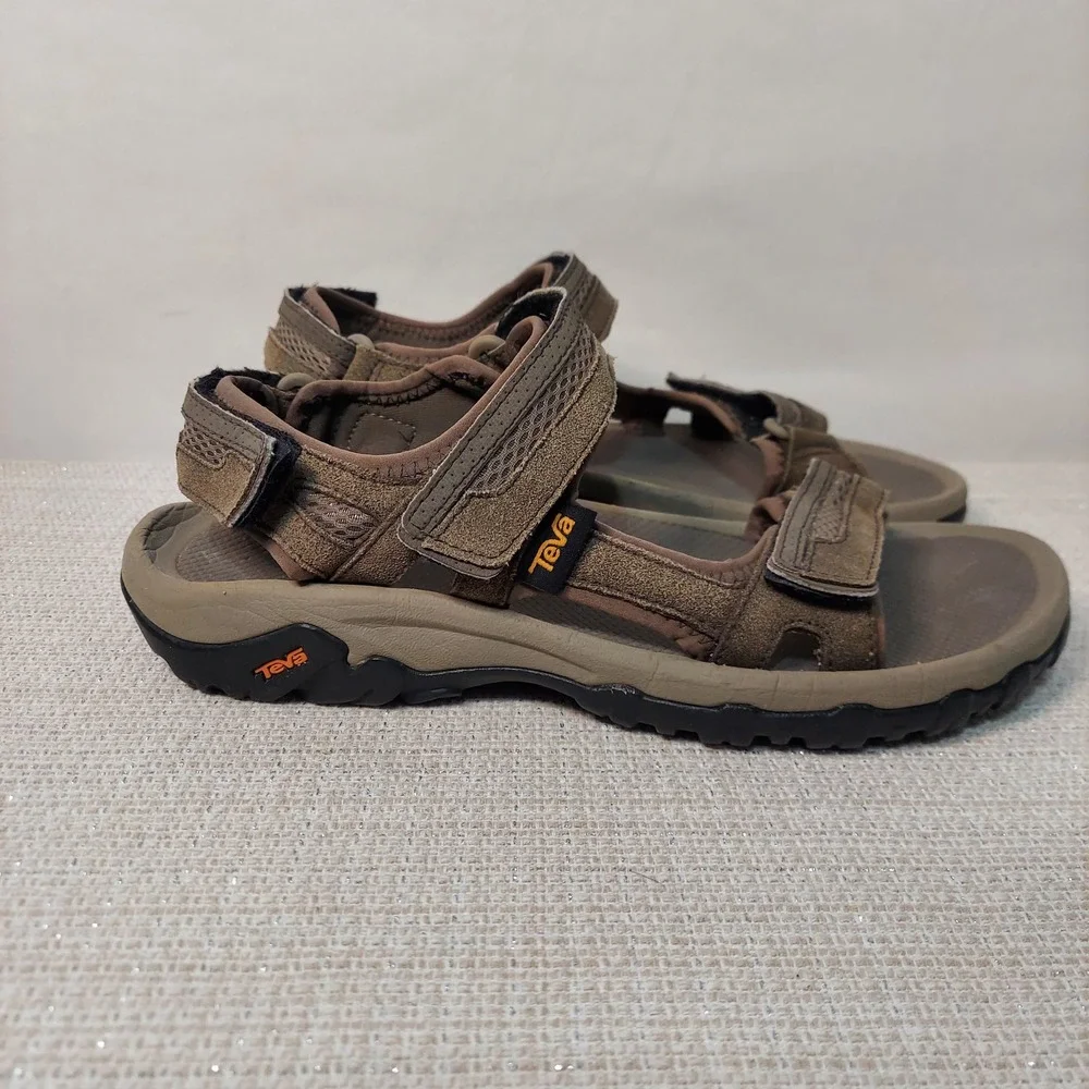Teva‎ Mens Katavi 2 Sport Sandals Bungee Cord Brown Suede Hiking 1002433 Size 8 Teva Men main image 4